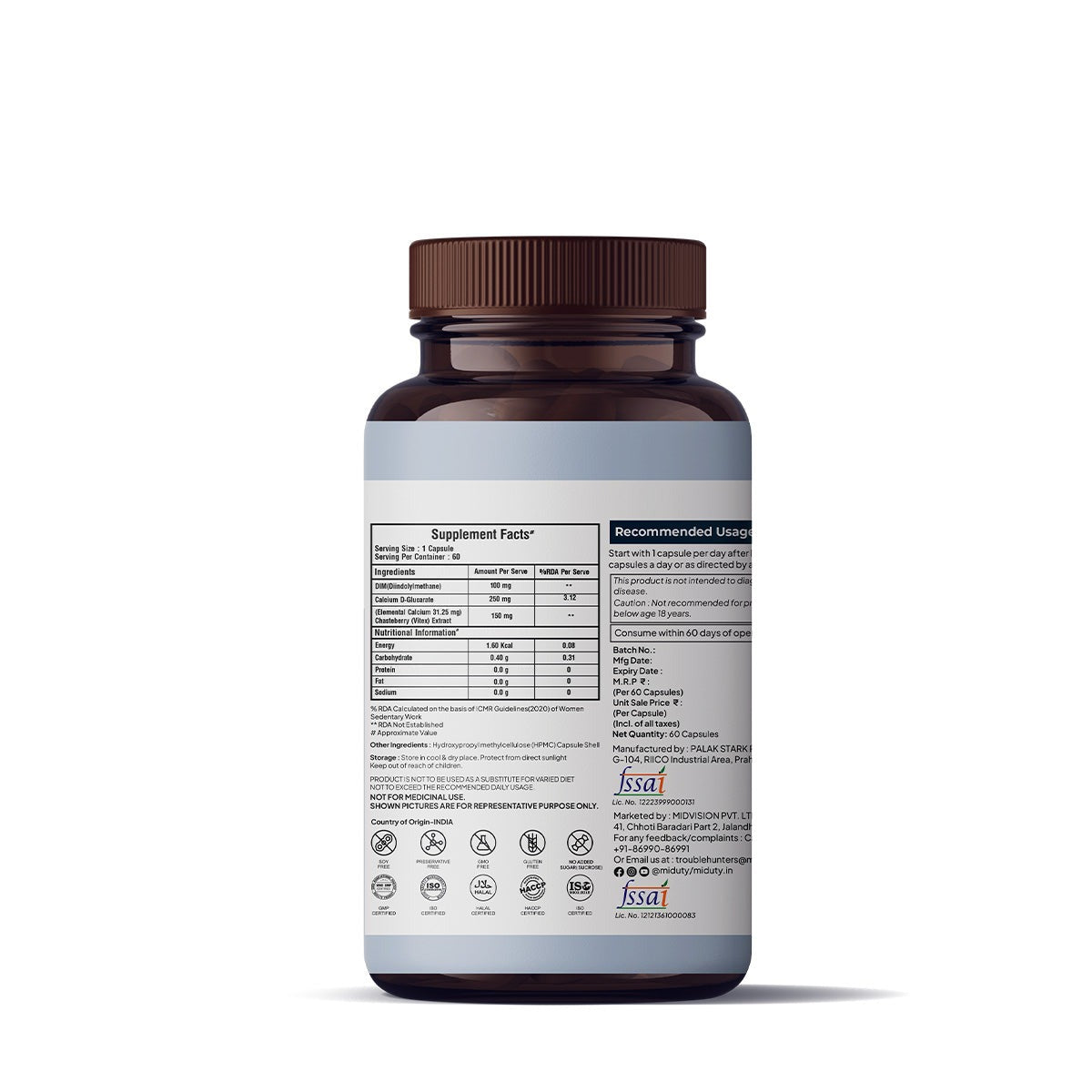Miduty by Palak Notes Estrogen Balance With Dim Capsules 