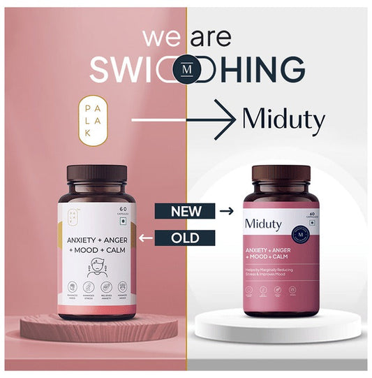 Miduty by Palak Notes Anxiety + Anger + Mood + Calm Capsules - Grab2buy