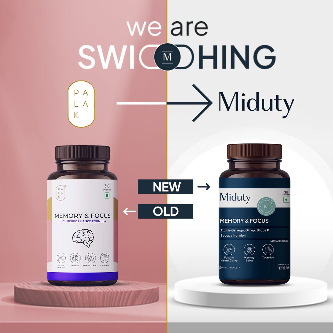 Miduty by Palak Notes Memory & Focus Capsules 