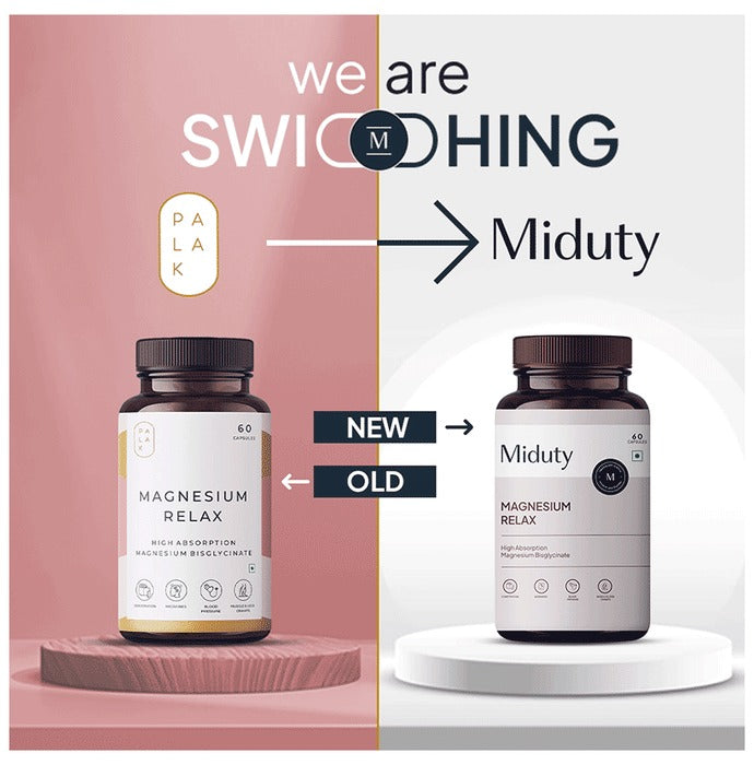 Miduty by Palak Notes Magnesium Relax Capsules 