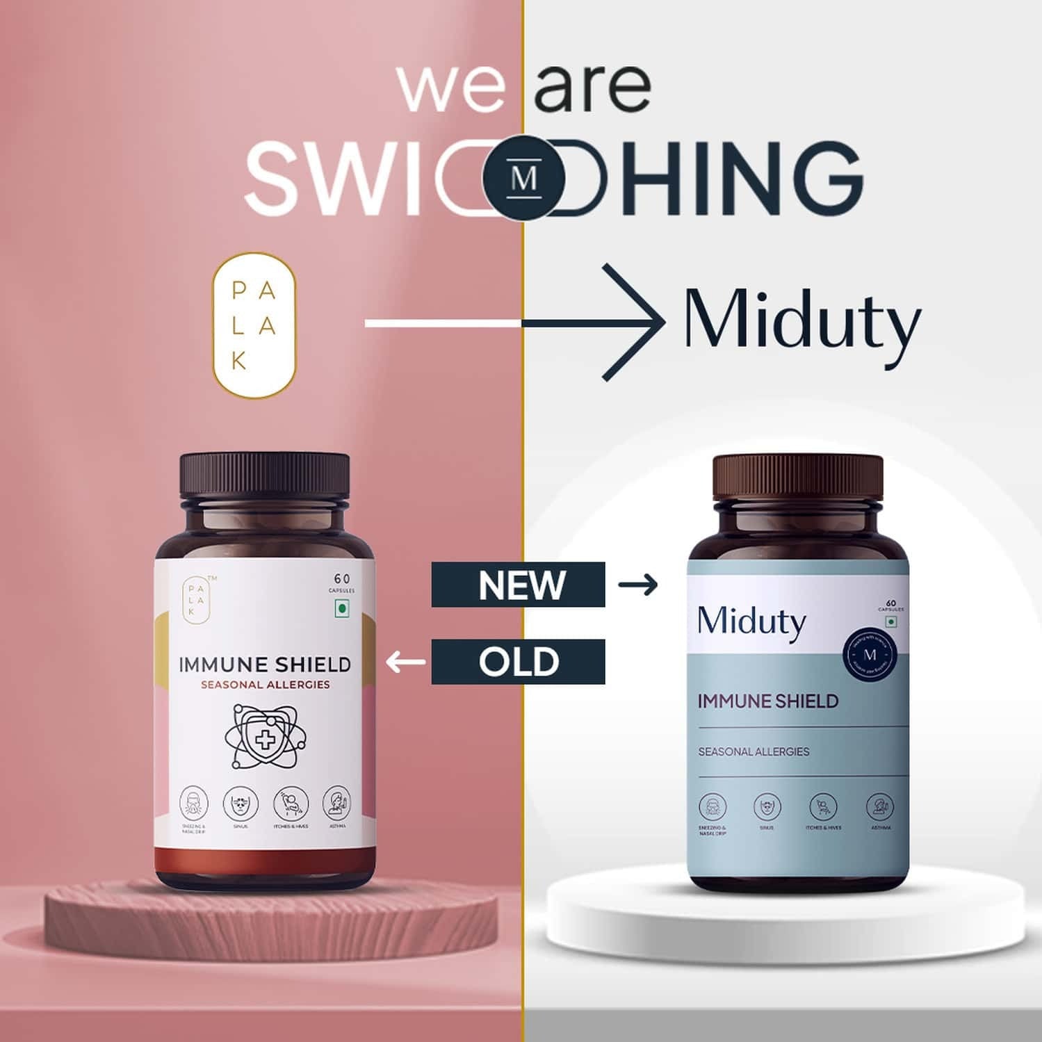 Miduty by Palak Notes Immune Shield Seasonal Allergies Capsules - Grab2buy