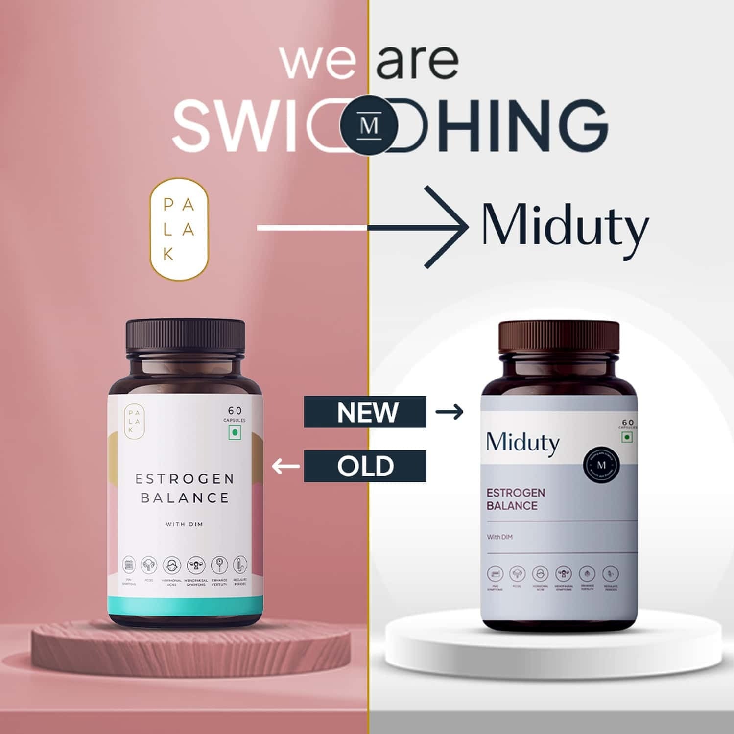 Miduty by Palak Notes Estrogen Balance With Dim Capsules 