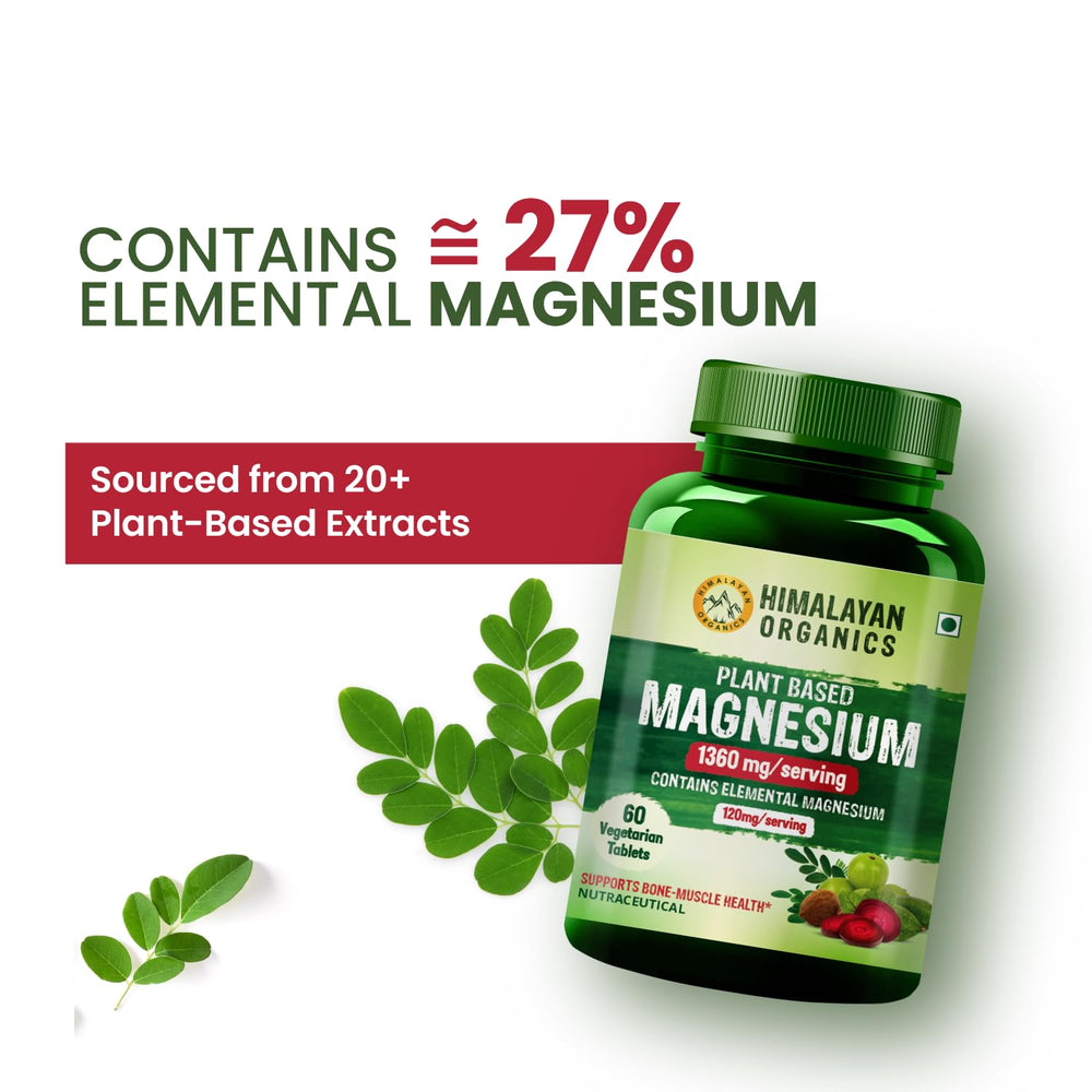 Himalayan Organics Plant-Based Magnesium 1360 mg Capsules - Grab2buy