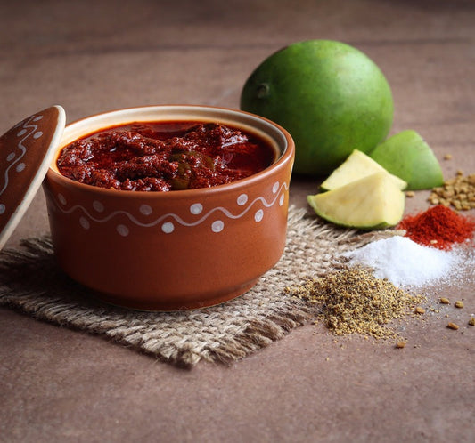 Jandhyala Foods Mango Garlic Avakaya Pickle - Grab2buy