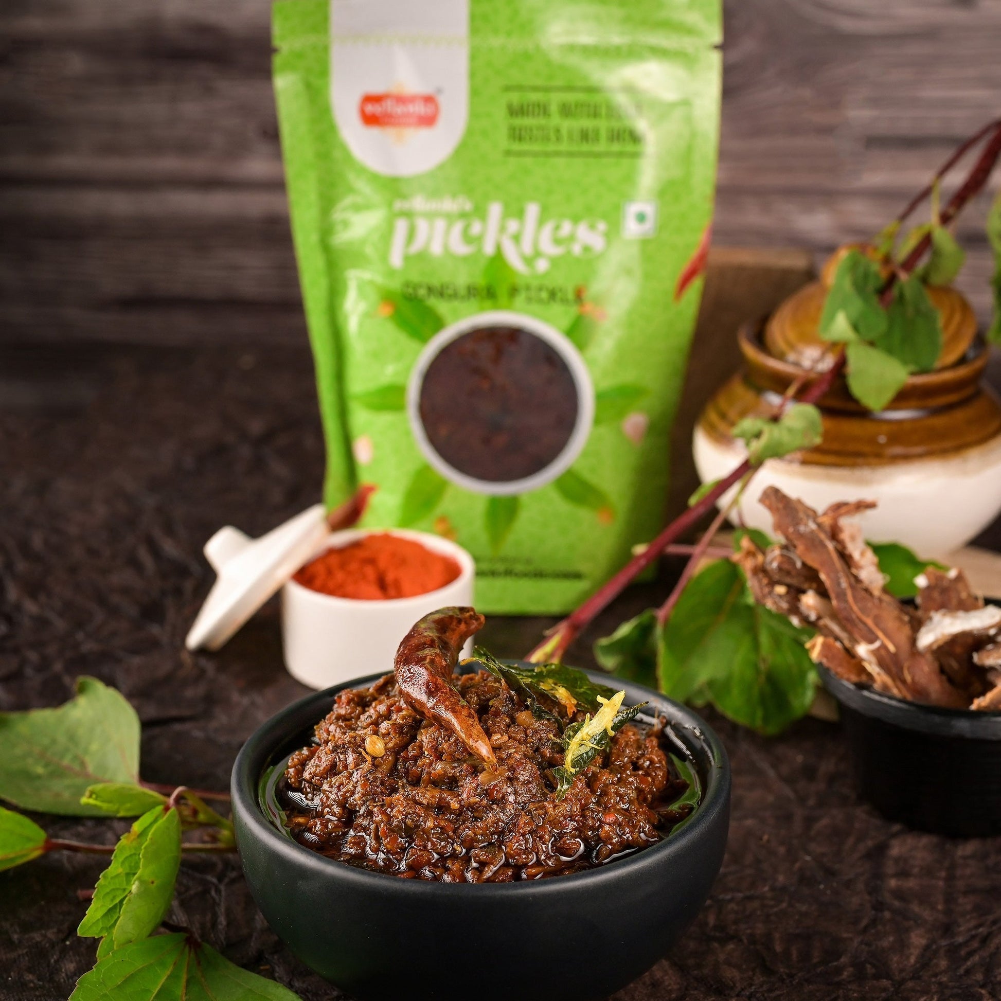Vellanki Foods Roselle Pickle - Ambadi Achaar - Gongura Pickle | Authentic Telugu Style Gongura Pickle | Traditional South Indian Pickles - Grab2buy