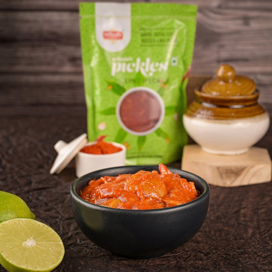Vellanki Foods Andhra Lemon Pickle | Authentic Nimbu Achaar with Telugu Spices 