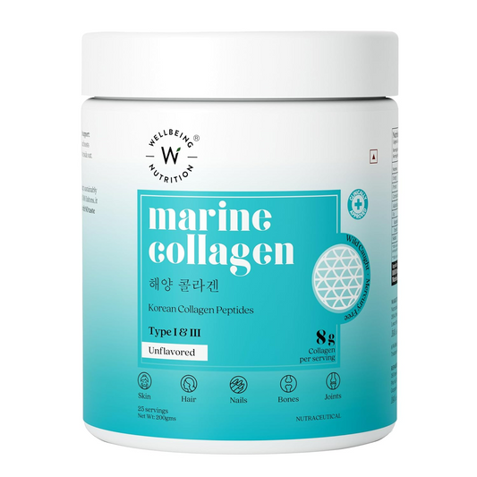 Wellbeing Nutrition Pure Korean Marine Collagen Powder - Unflavoured For Skin, Hair, Nails, Bone & Joint  Grab2Buy Wellbeing Nutrition Grab2Buy