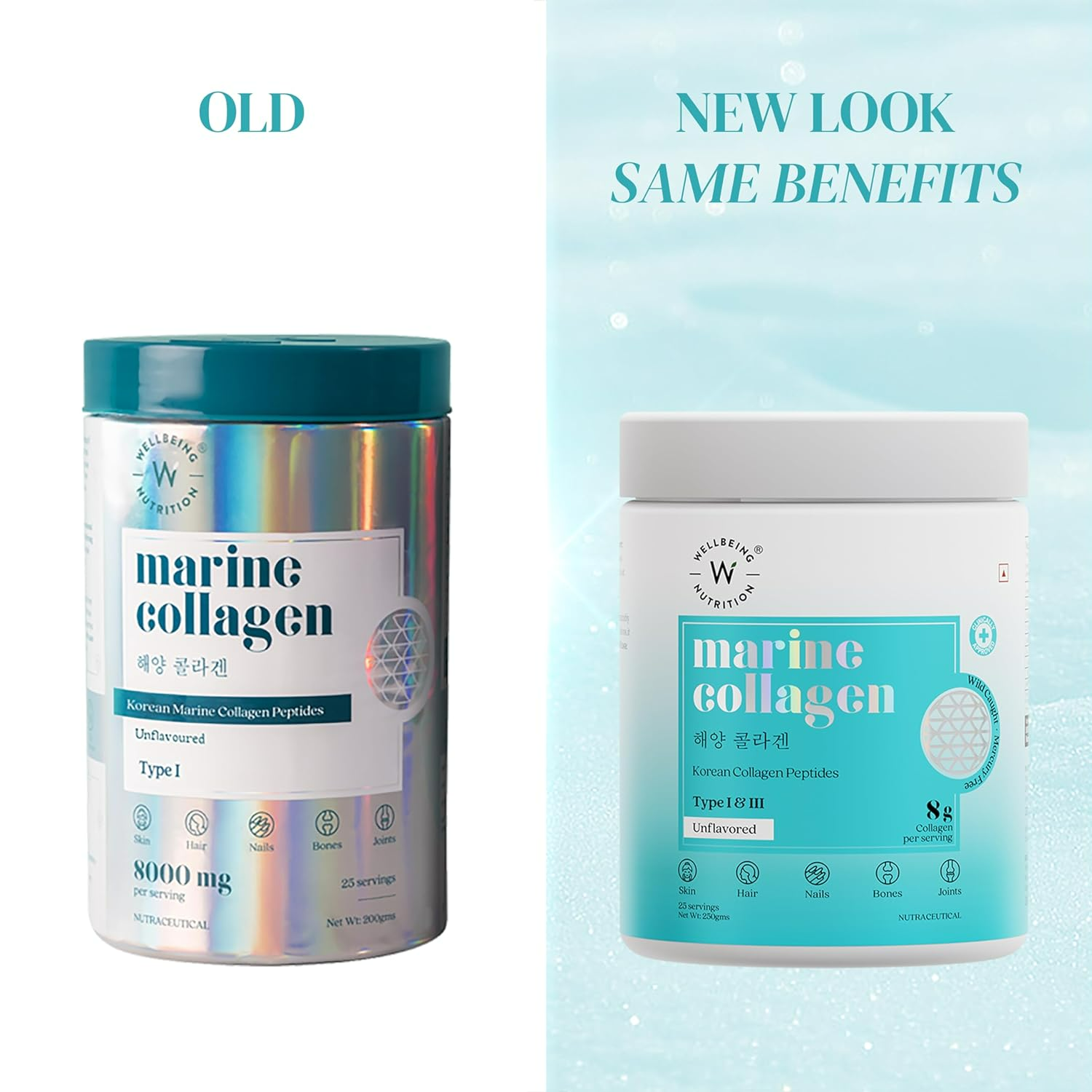 Wellbeing Nutrition Pure Korean Marine Collagen Powder - Unflavoured For Skin, Hair, Nails, Bone & Joint  Grab2Buy Wellbeing Nutrition Grab2Buy