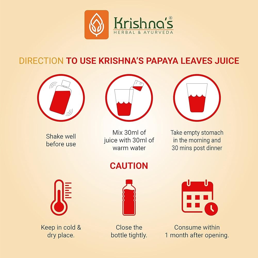 Krishna's Herbal & Ayurveda Papaya Leaf Juice 