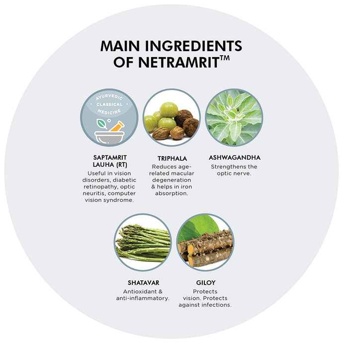 Pravek Netramrit Eye Tonic Capsules - Grab2buy