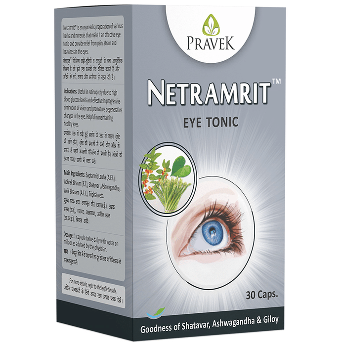 Pravek Netramrit Eye Tonic Capsules - Grab2buy