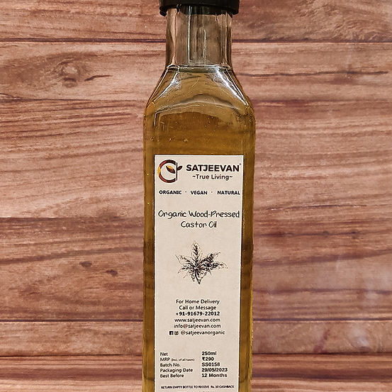 Satjeevan Organic Wood-Pressed Castor Oil 