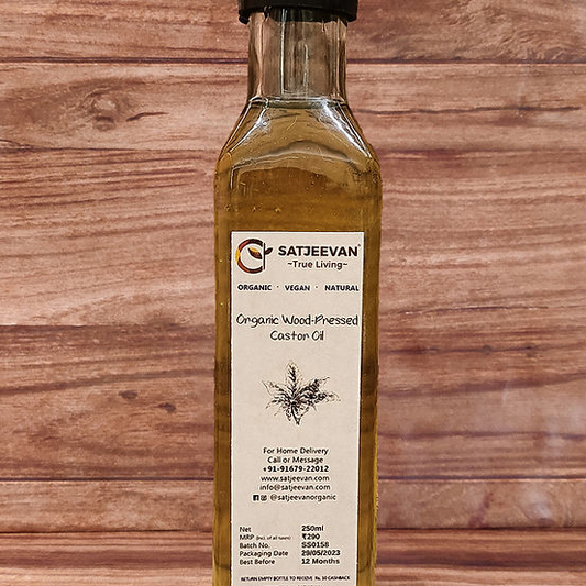 Satjeevan Organic Wood-Pressed Castor Oil 