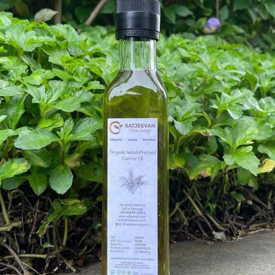 Satjeevan Organic Wood-Pressed Castor Oil 