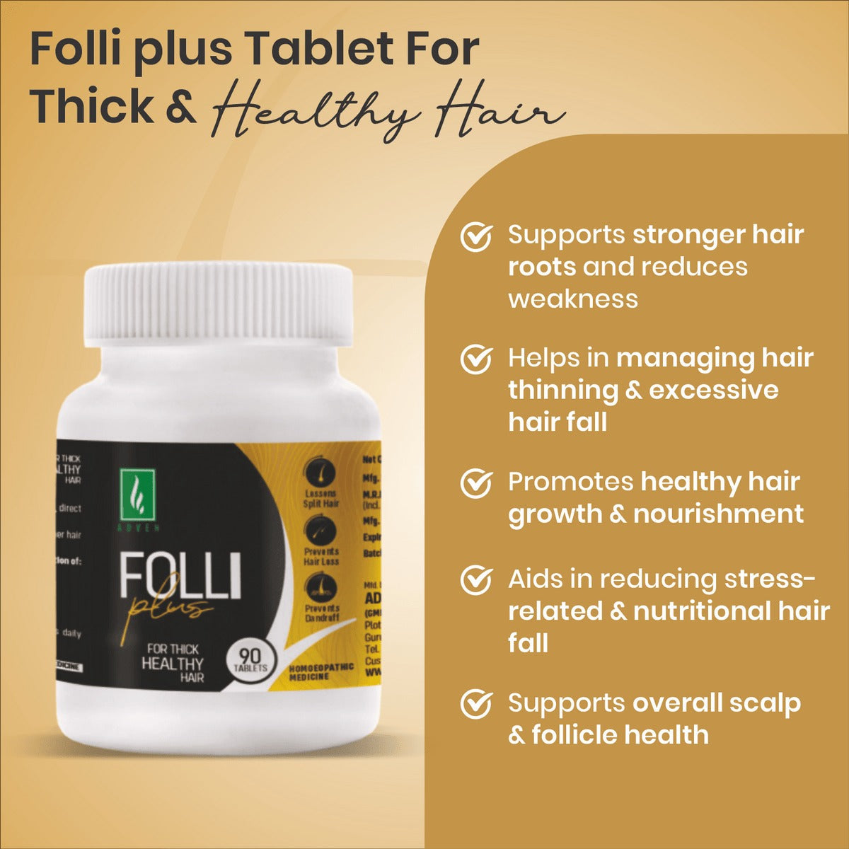 Adven Homeopathy Folli Plus Tablets 
