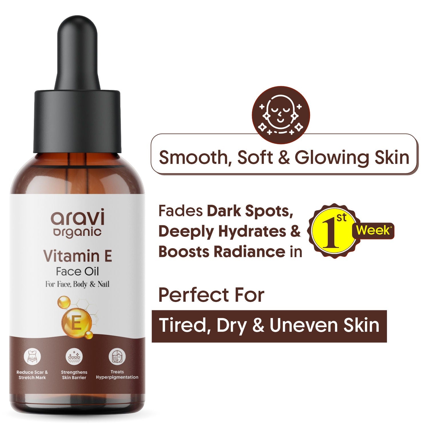 Aravi Organic Pure Vitamin E Oil 