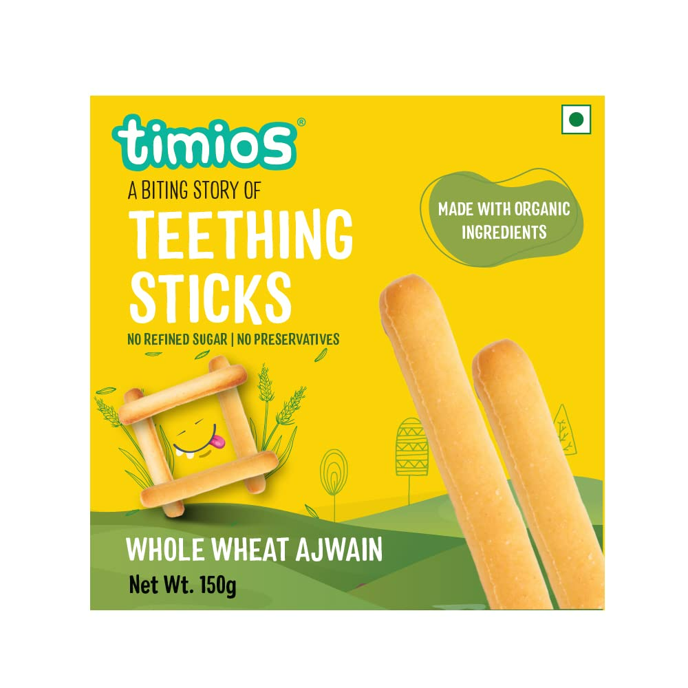 Timios Whole Wheat Ajwain Teething sticks 