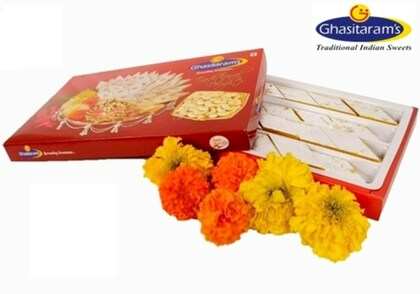 Ghasitaram Pure Kesari Kaju Katli Sweets 