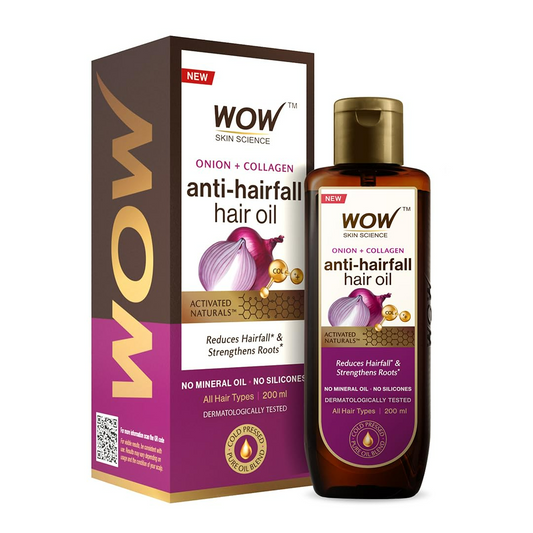 Wow Skin Science Onion & Collagen Anti-Hairfall Hair Oil - Distacart
