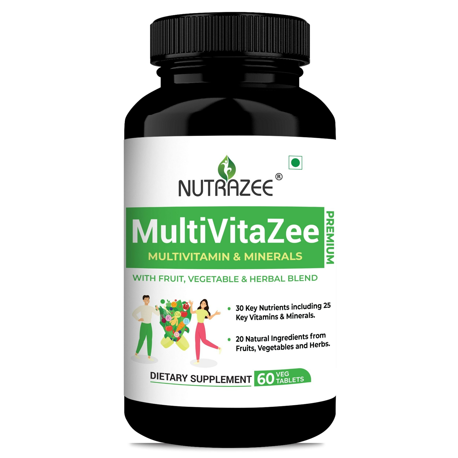 Nutrazee Multi Greens & Reds Multivitamin Tablets 