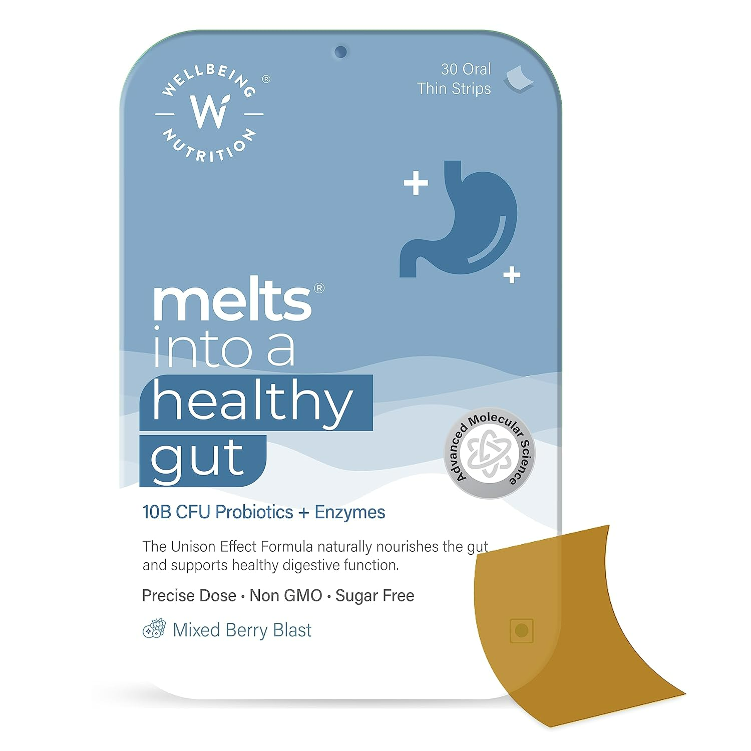 Wellbeing Nutrition Melts Healthy Gut Oral Strips  Grab2Buy Wellbeing Nutrition Grab2Buy