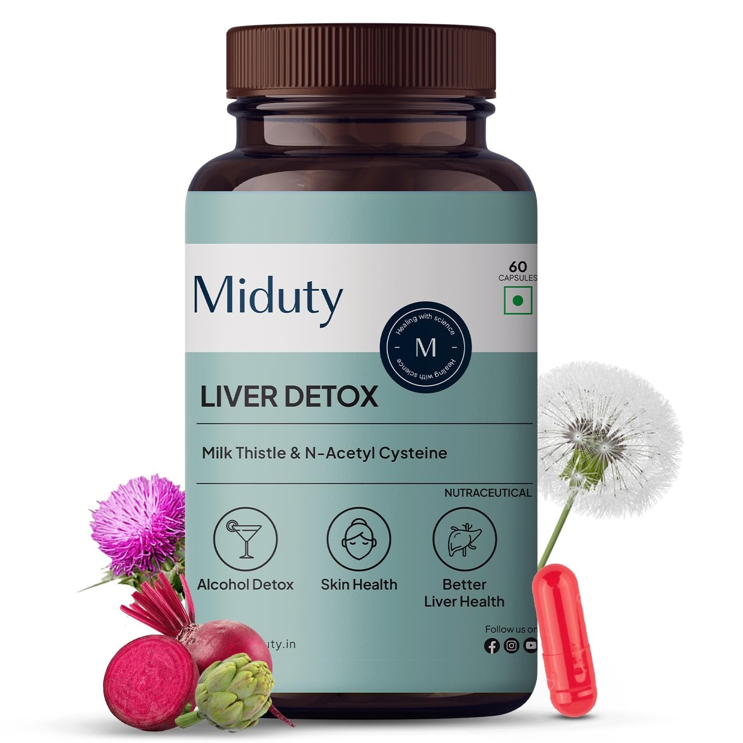 Miduty by Palak Notes Liver Detox Capsules 