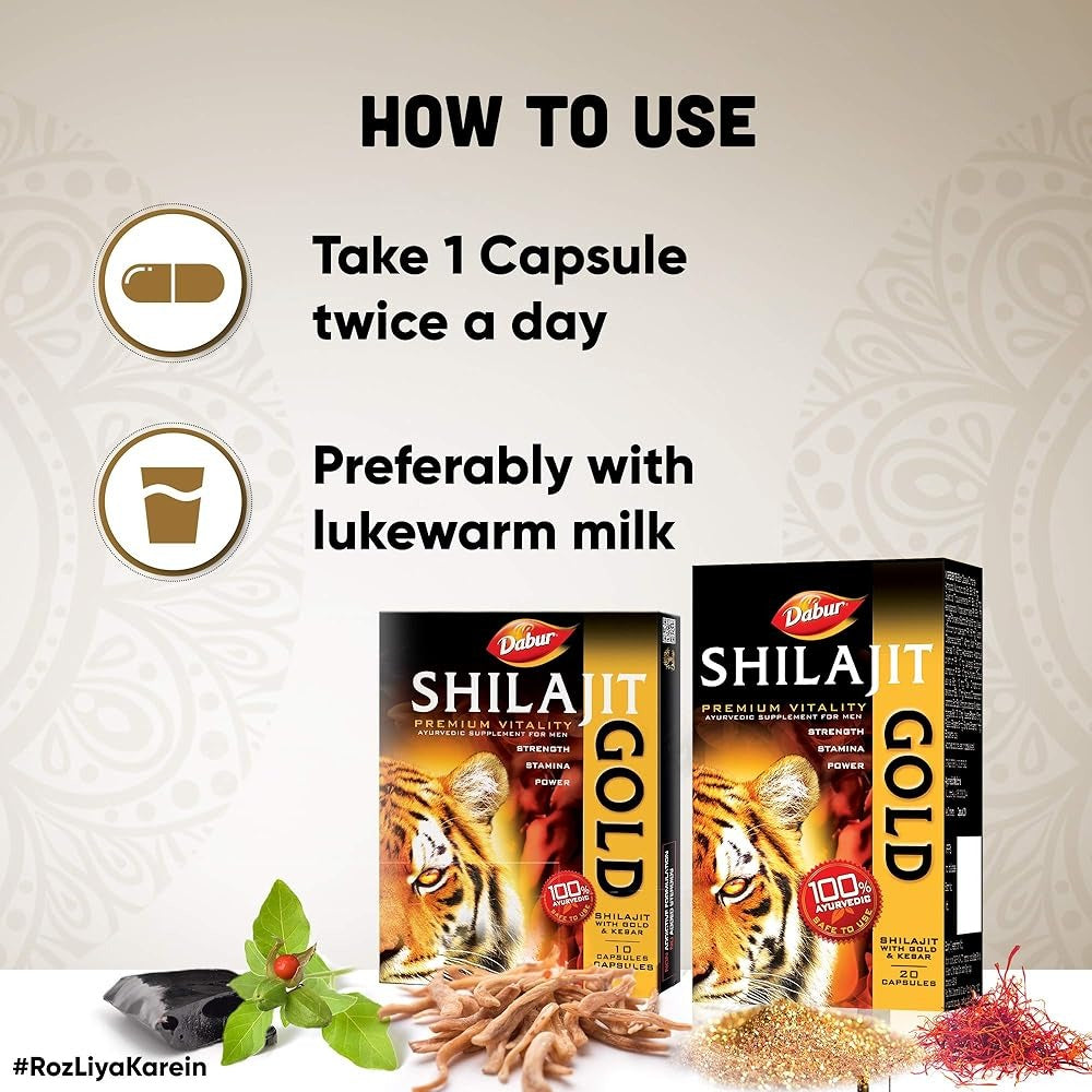 Dabur SJ Gold | Premium Ayurvedic Supplement for Men's Strength, Stamina & Vitality 
