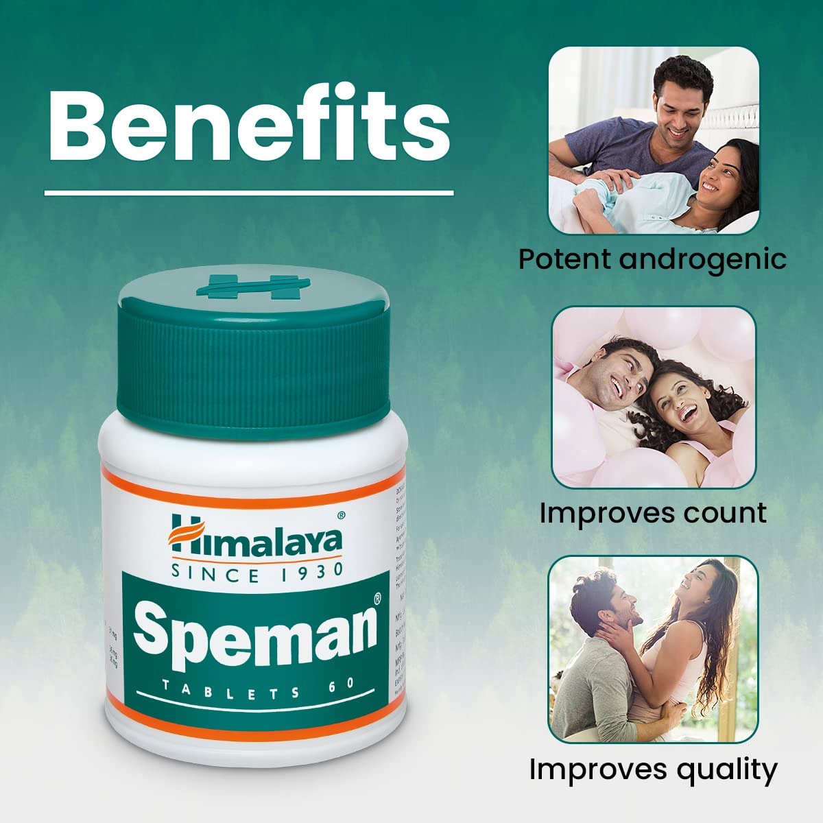 Himalaya Speman Tablets | Ayurvedic Male Reproductive Health & Sperm Quality Support 