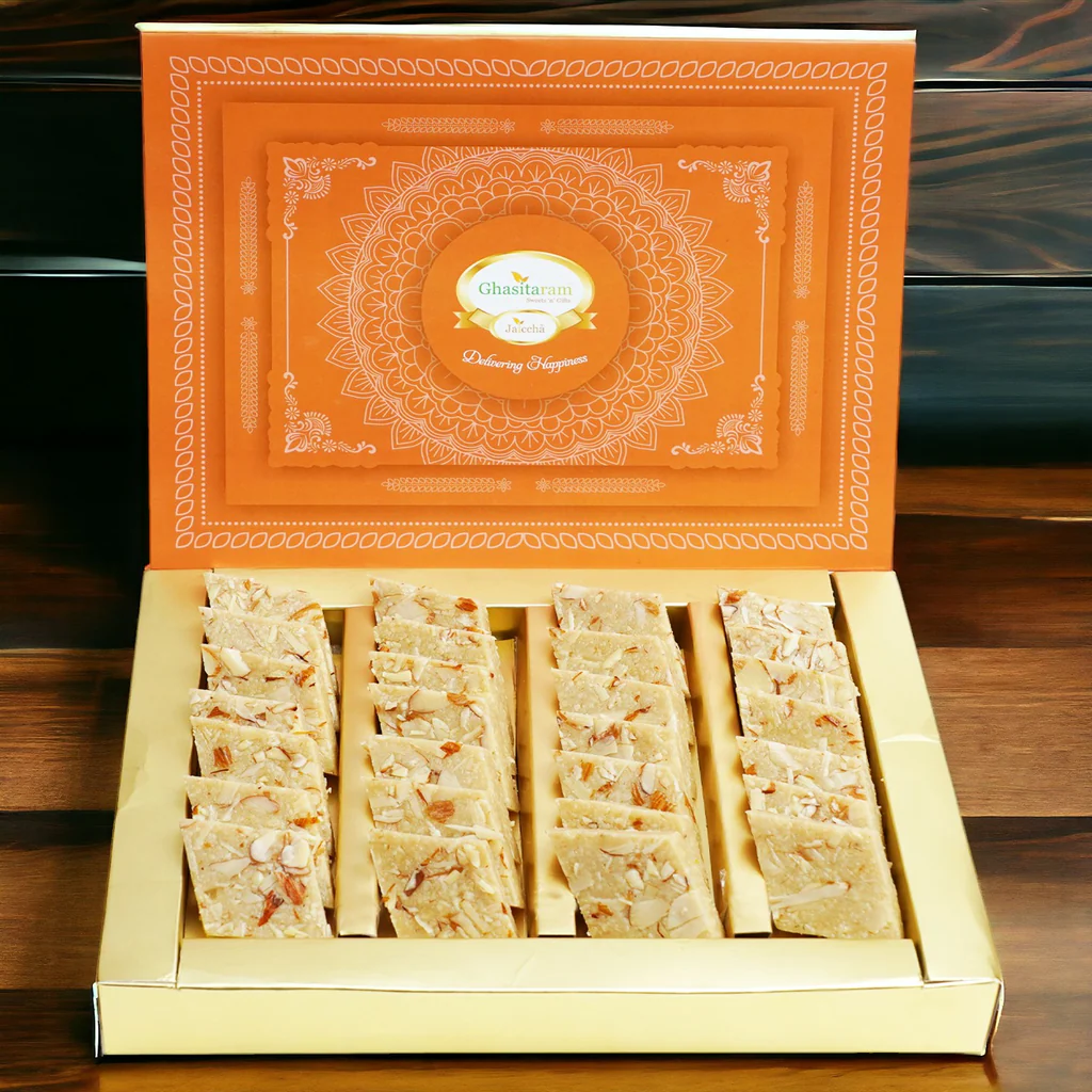 Ghasitaram Sugarfree Pure Kaju Katlis Sweet Box 