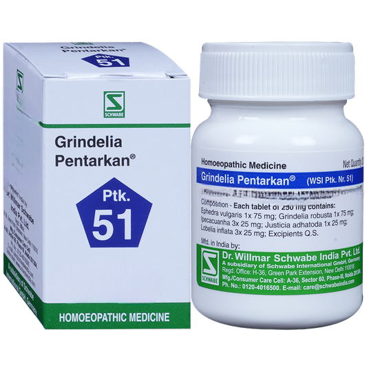 Dr. Willmar Schwabe India Grindelia Pentarkan Ptk 51 Tablets 