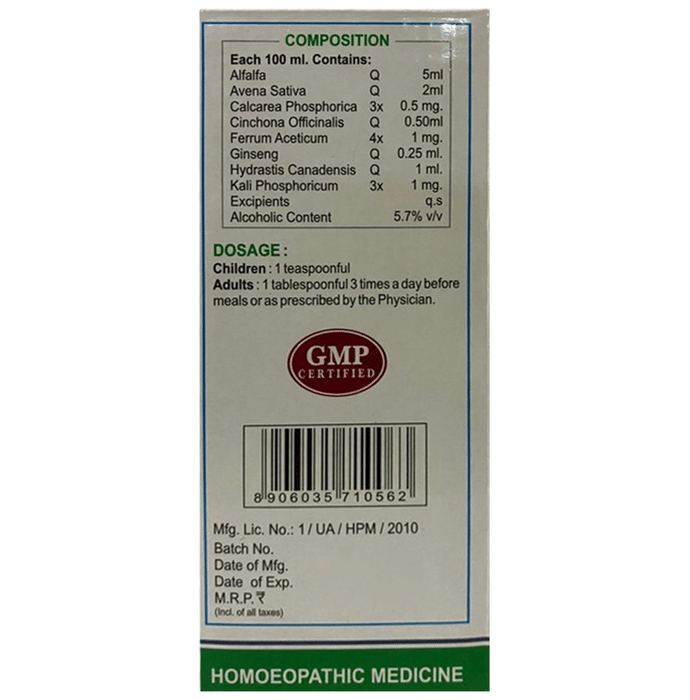 Wheezal Homeopathy Alfalfa Tonic With Ginseng - Grab2buy