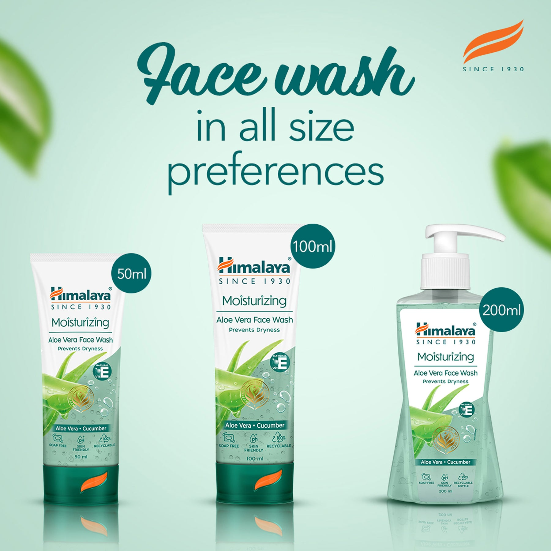 Himalaya Moisturizing Aloe Vera Face Wash | Gentle Hydrating Cleanser for Dry & Normal Skin 
