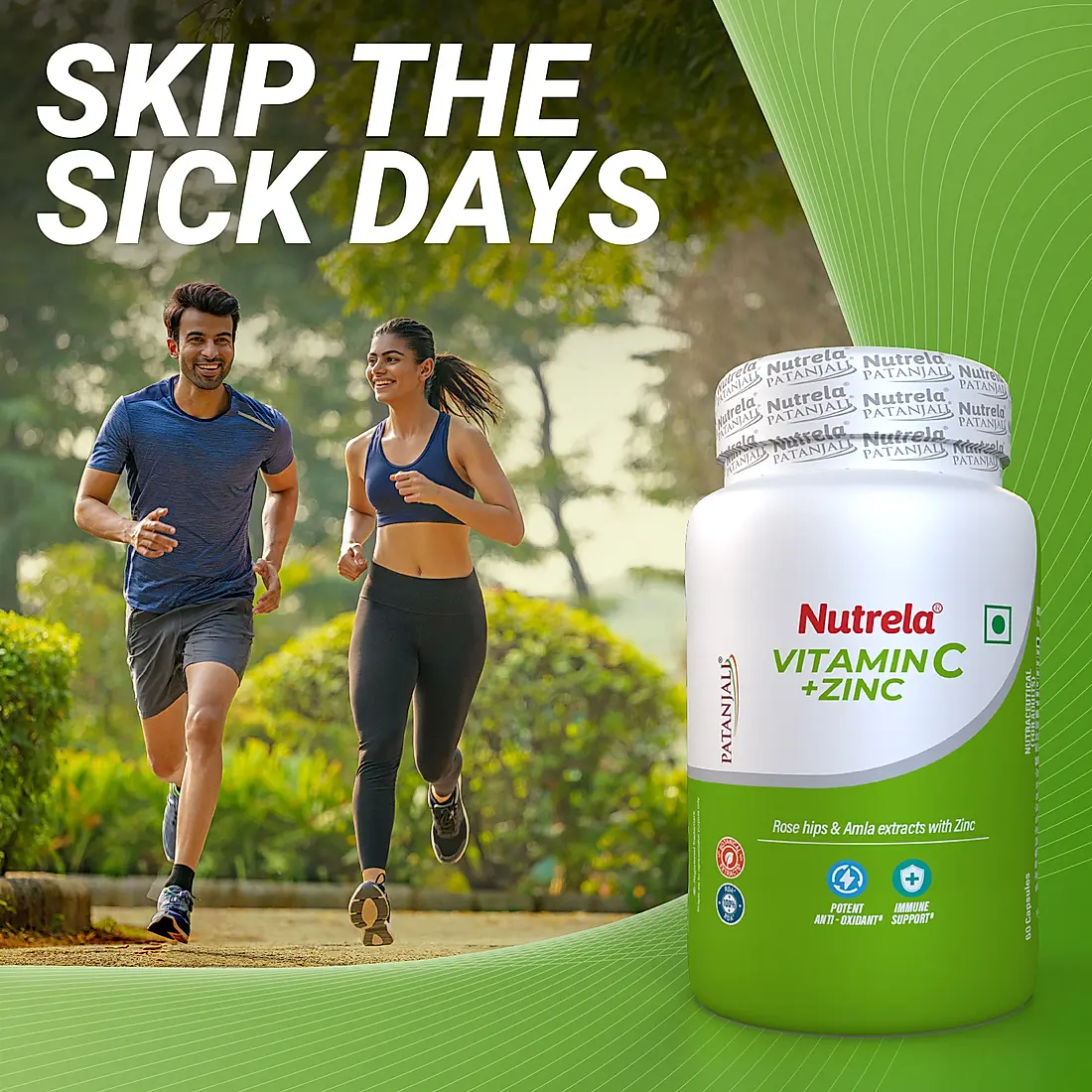 Patanjali Nutrela Natural Vitamin C Plus Zinc Tablets 