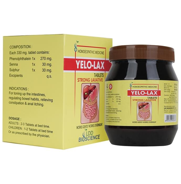 LDD Bioscience Homeopathy Yelo-Lax Tablets 