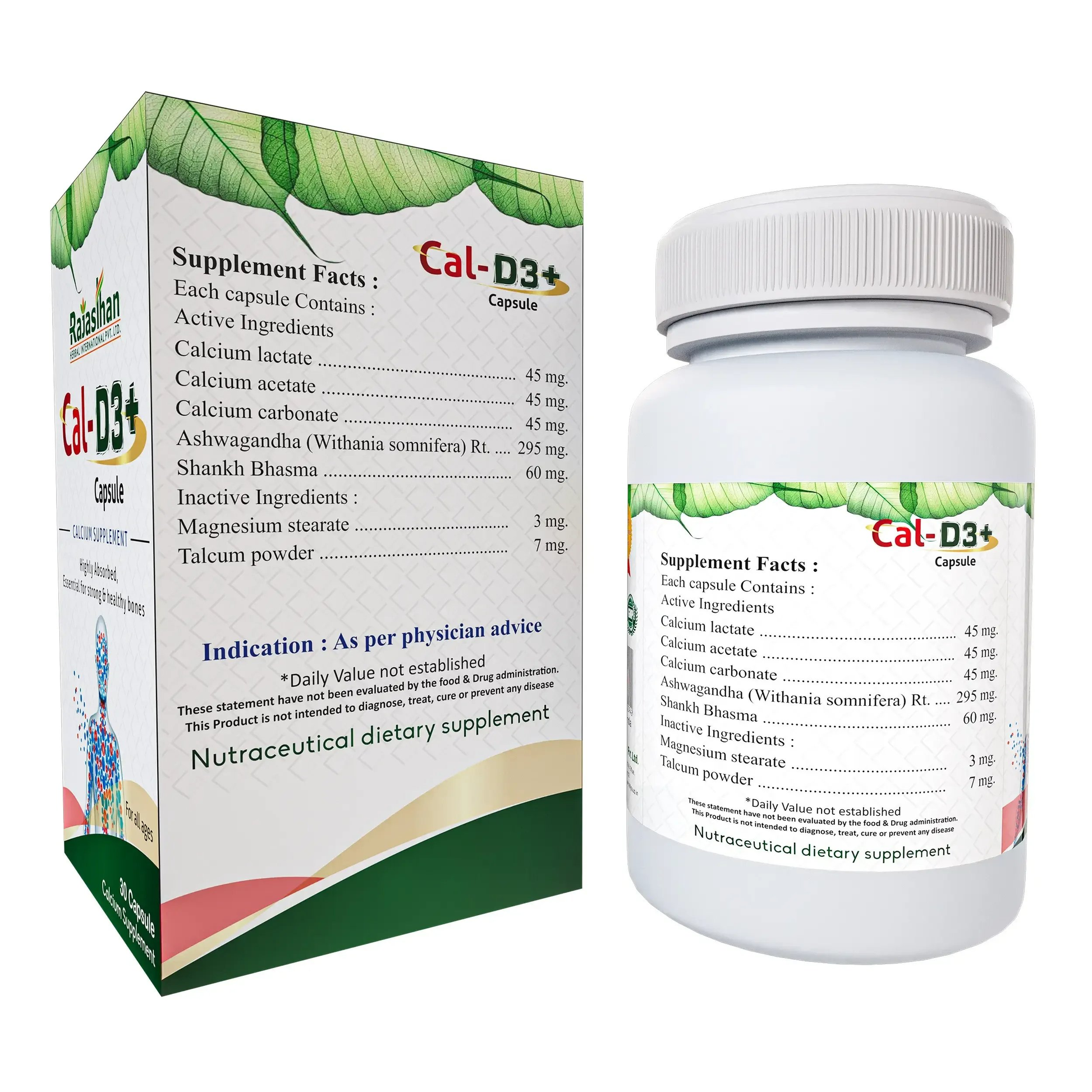 Rajasthan Herbals International Cal-D3+ Capsules 