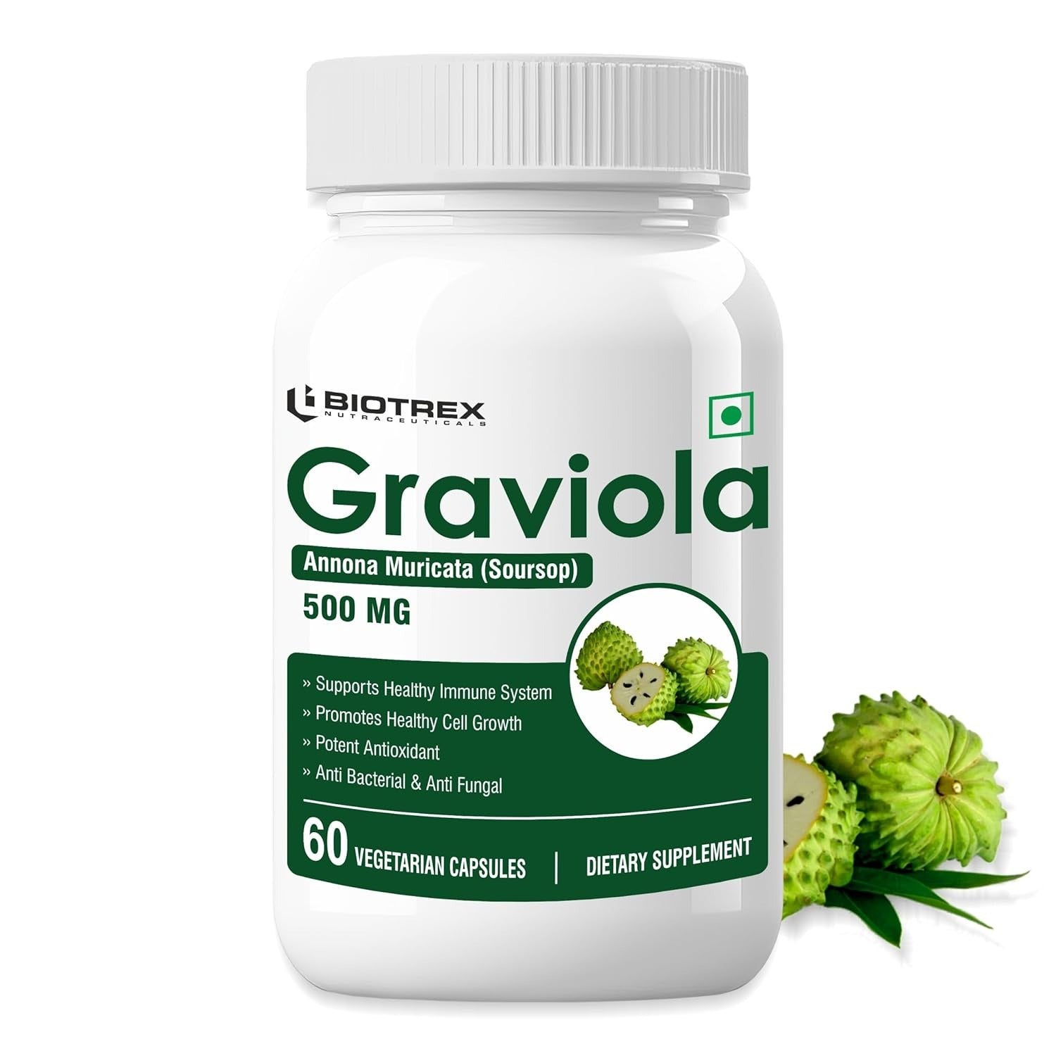 Biotrex Graviola 500mg Veg Capsules 