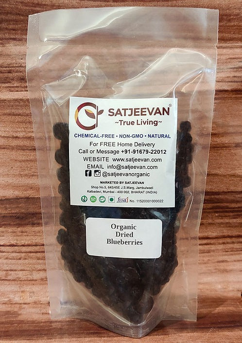 Satjeevan Organic Dried Blueberries