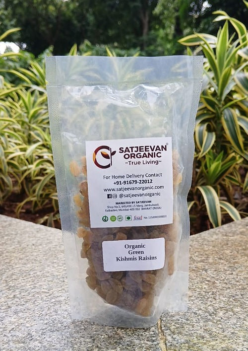 Satjeevan Organic Green Kishmis Raisins 