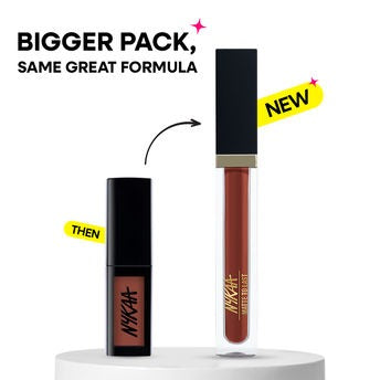 Nykaa Matte To Last Transferproof Liquid Lipstick - Chai -18  Grab2Buy Nykaa Grab2Buy