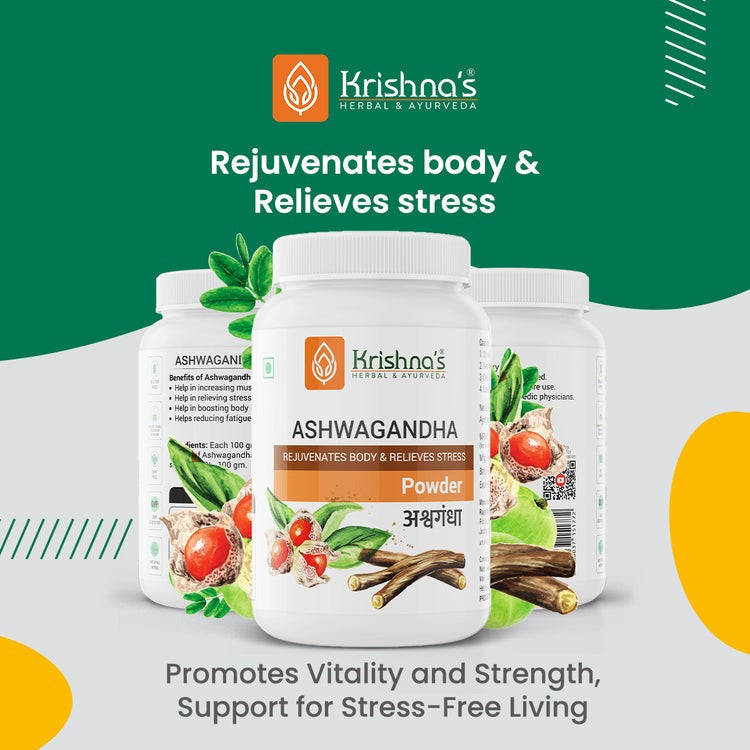 Krishna's Herbal & Ayurveda Ashwagandha Powder 