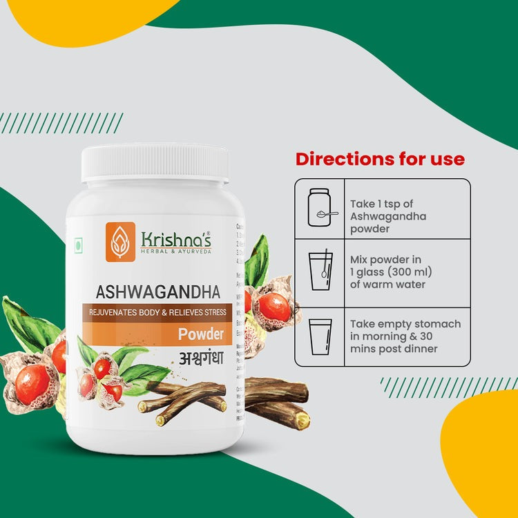Krishna's Herbal & Ayurveda Ashwagandha Powder 