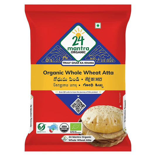 24 Mantra Organic Wholewheat Atta Premium - Grab2buy