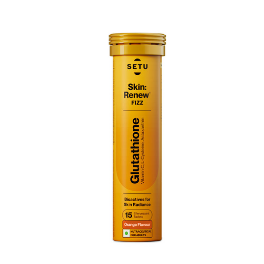 Setu Skin Renew Glutathione With Vitamin C Effervescent Tablets - Orange Flavor Genie India