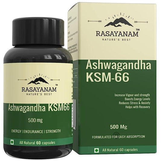 Rasayanam Ashwagandha KSM-66 Capsules - Grab2buy