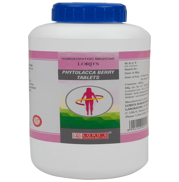 Lord's Homeopathy Phytolacca Berry Tablets 