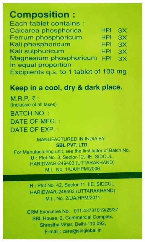 SBL Homeopathy Bio-Combination 15 Tablets 