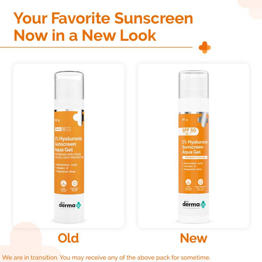 The derma co 1% Hyaluronic sunscreen Aqua Gel with SPF 50 & PA++++