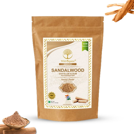Wild Organic Sandalwood Powder For Skin And Body Pack 