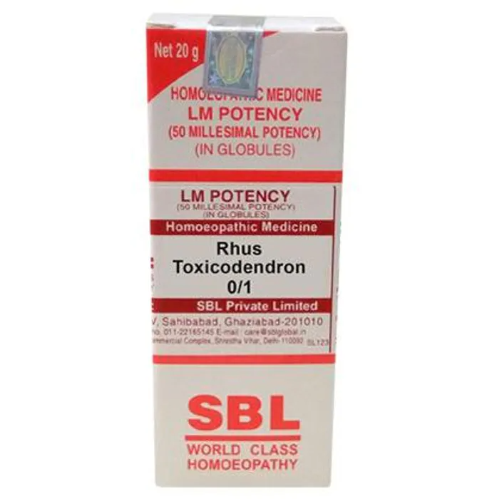 SBL Homeopathy Rhus Toxicodendron LM Potency 