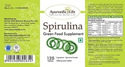 Ayurvedic Life Spirulina Tablets 